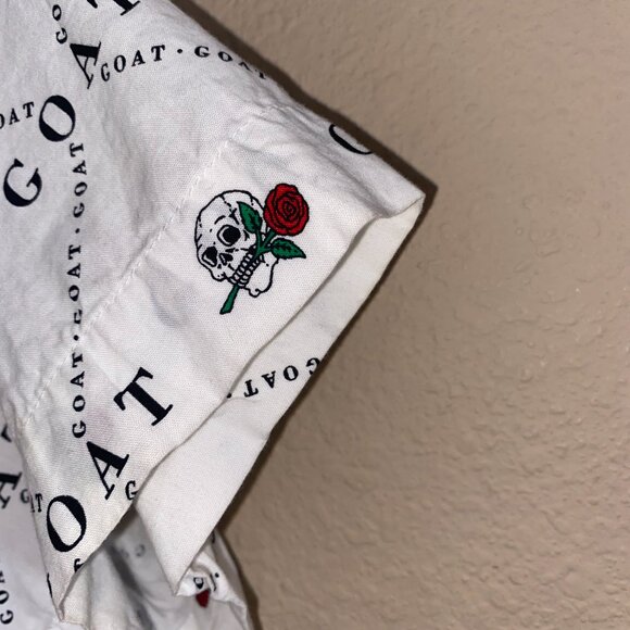 🕊️ GOAT Garden Party Button-Up – Floral Diamond Print, Designer Chic - Picture 4 of 5